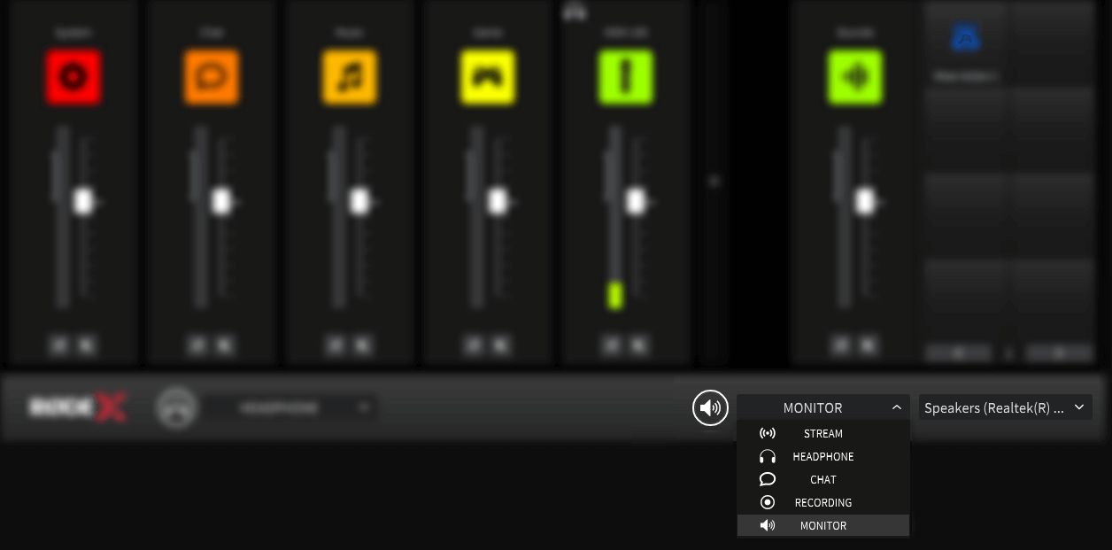 Selecting the monitor source in UNIFY